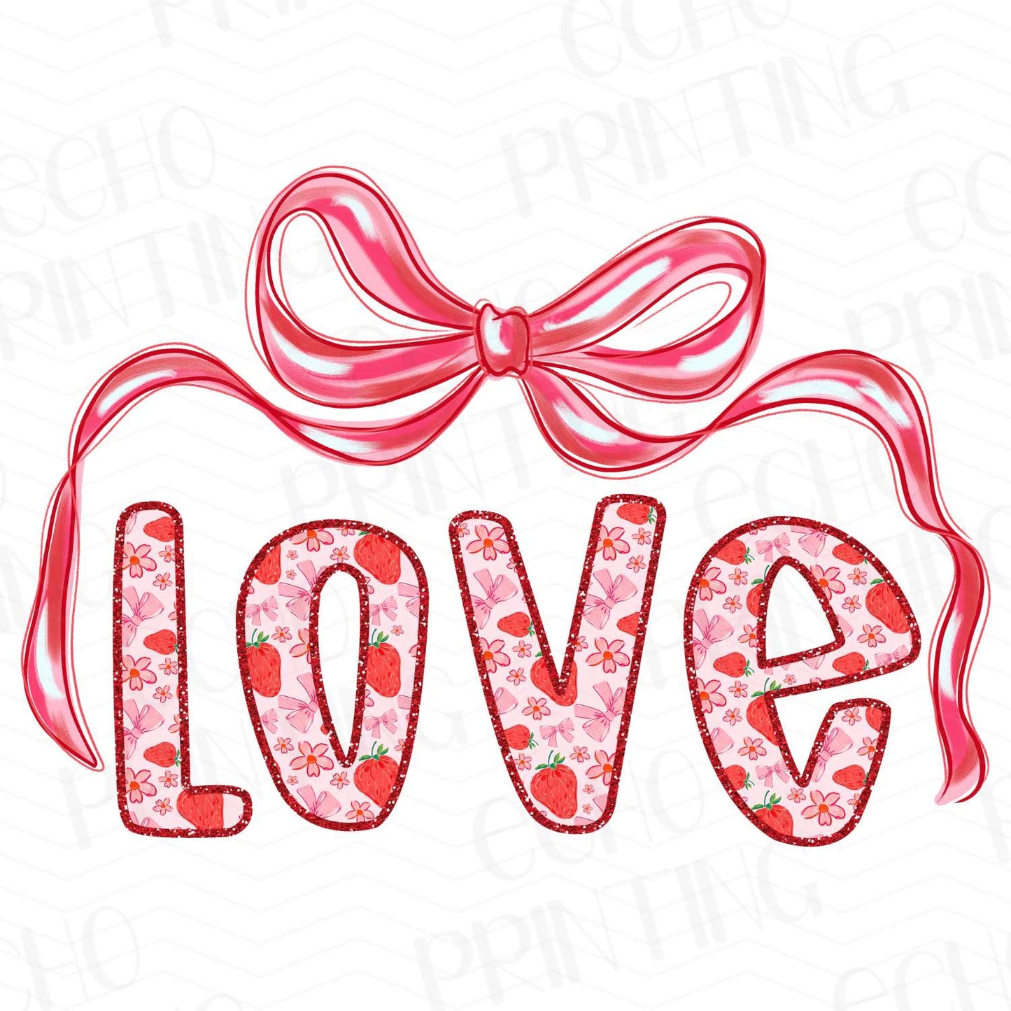 COGR 8 - RED LOVE BOW WITH HEART ACCENT