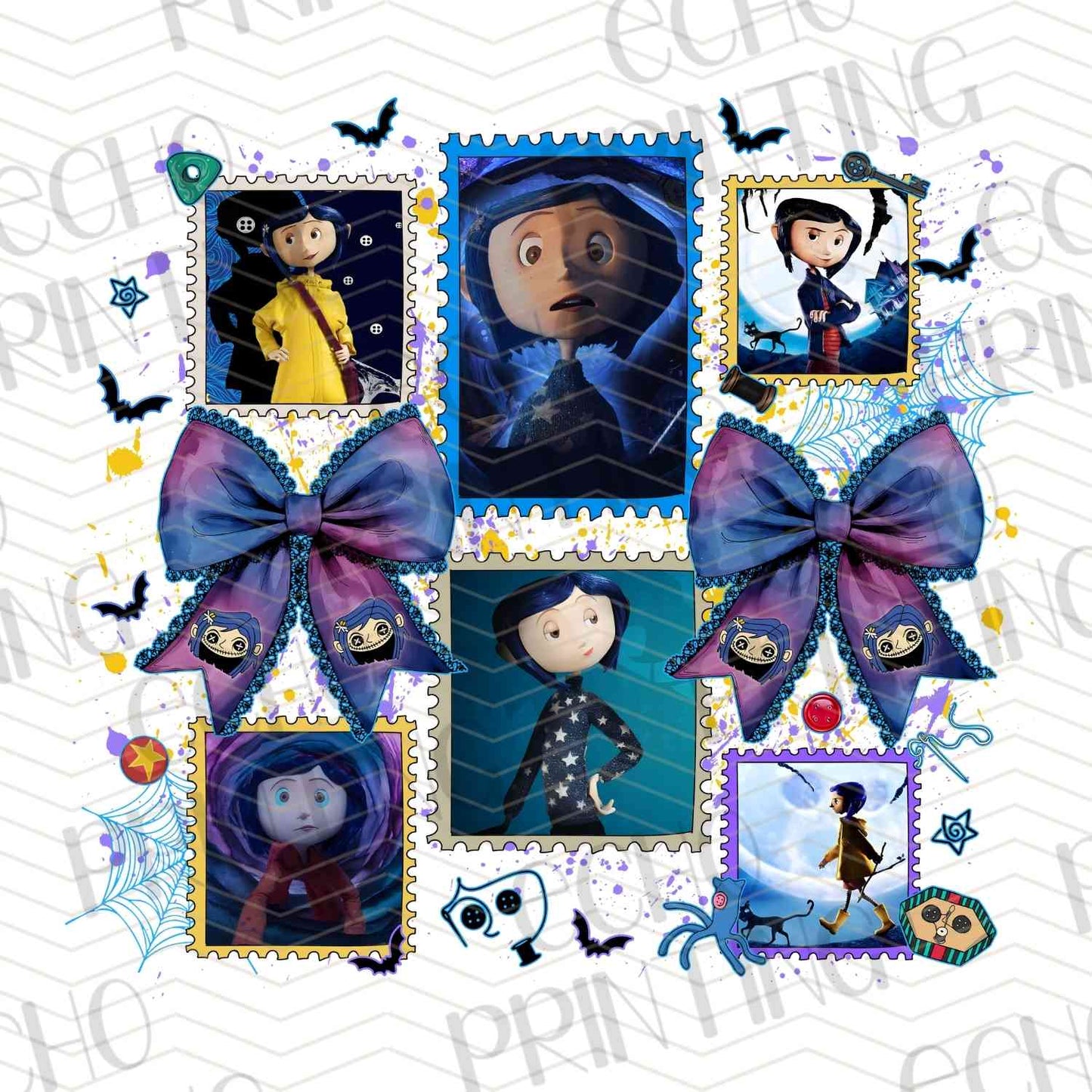 CRLN 14 – BUTTON DOLL BUTTERFLY COLLAGE