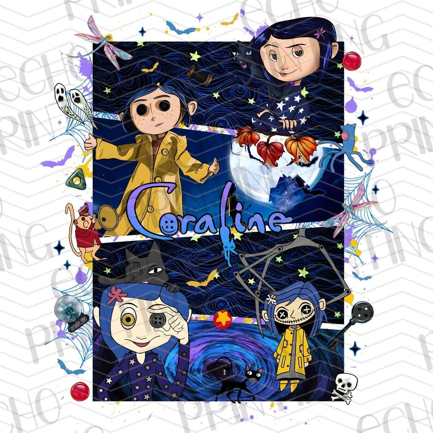 CRLN 7 – BUTTON DOLL STARS COLLAGE