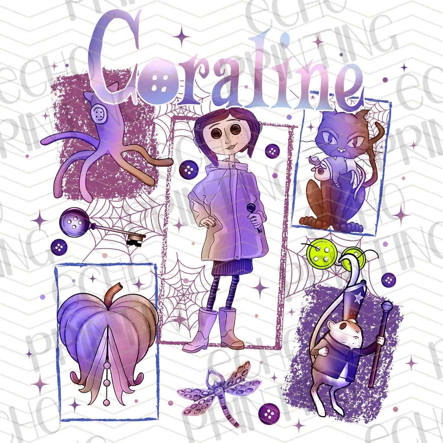CRLN 8 – BUTTON DOLL PURPLE CHARACTERS