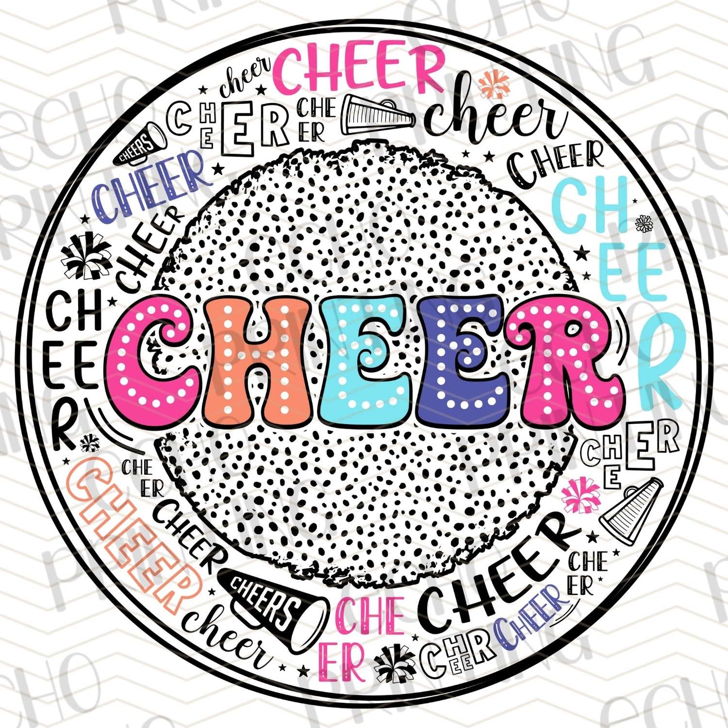 DCN 3 – RAINBOW MEGAPHONE WITH SPARKLE ACCENTS
