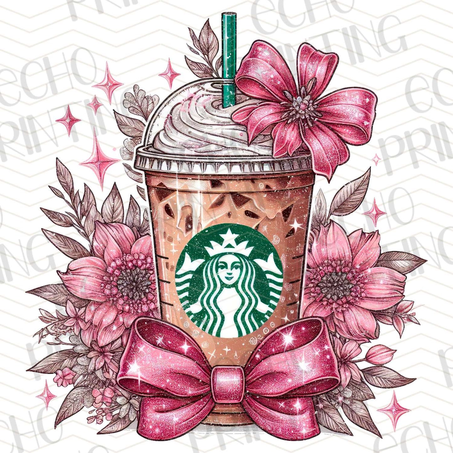 DNKG 41 - STARBUCKS DRINK WITH PINK BOW