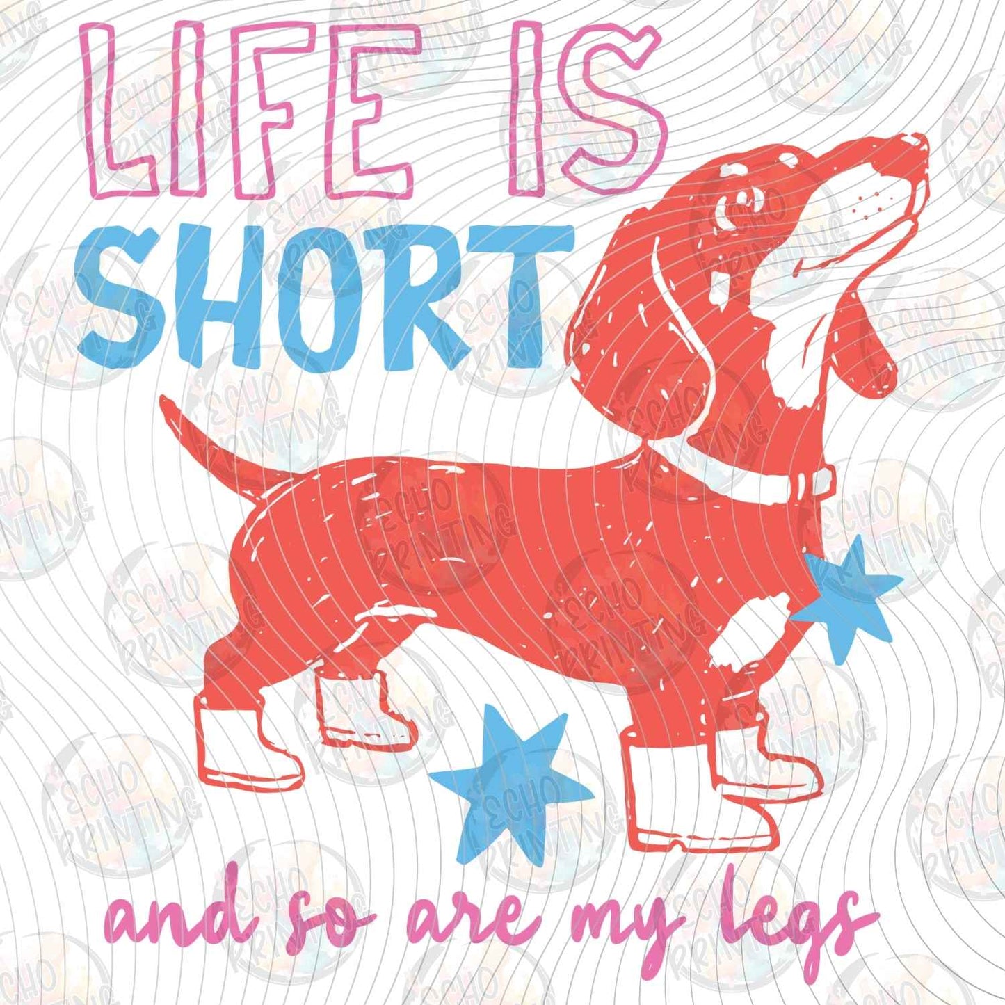 DOG 104 - LIFE IS SHORT DACHSHUND