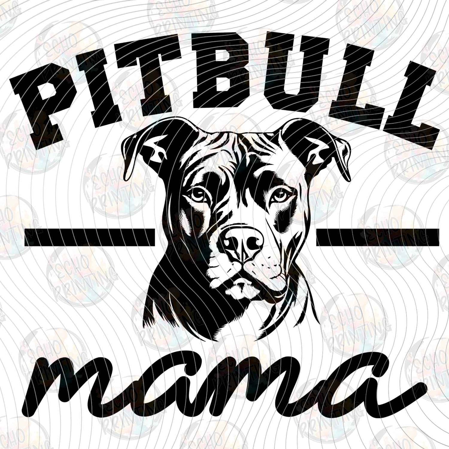 DOG 139 - PITBULL MAMA BLACK AND WHITE