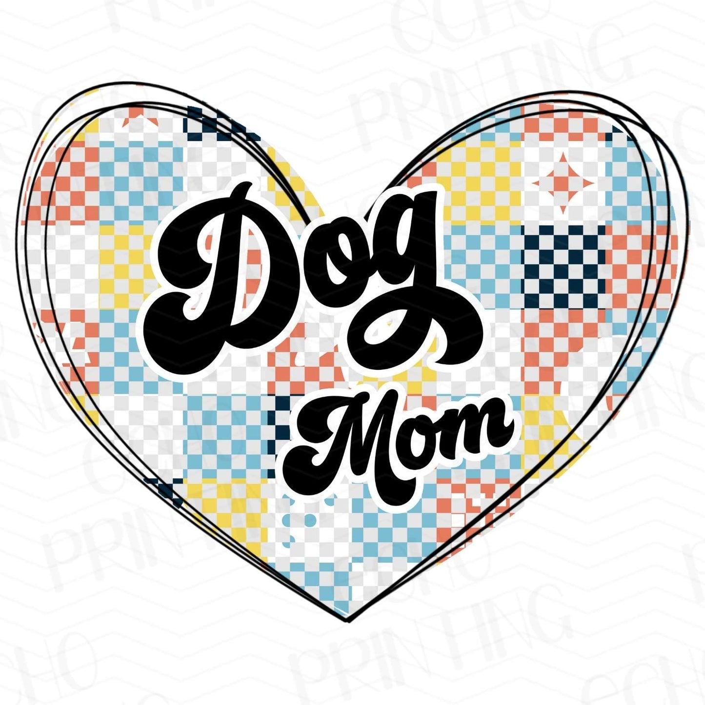 DG 31 - DOG MOM IN PLAID HEART