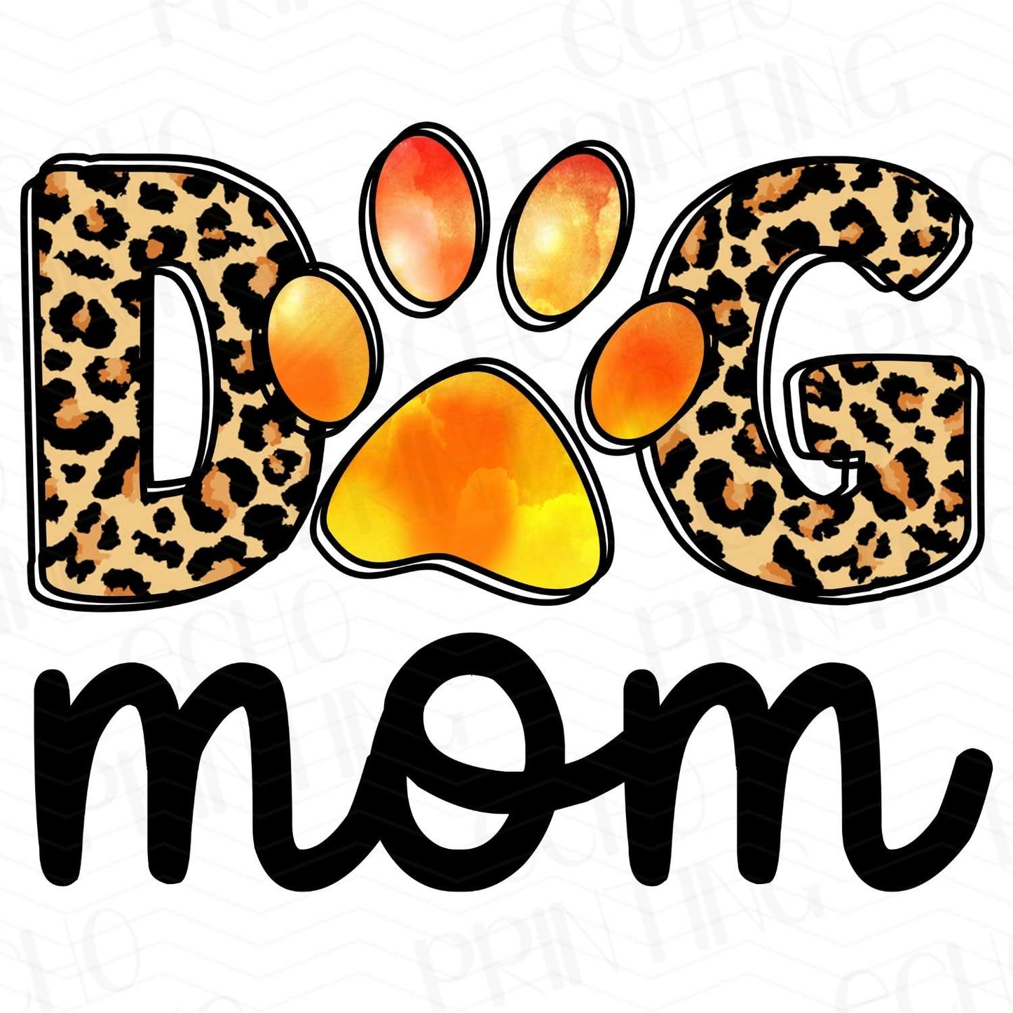 DG 38 - DOG MOM WITH ORANGE PAW