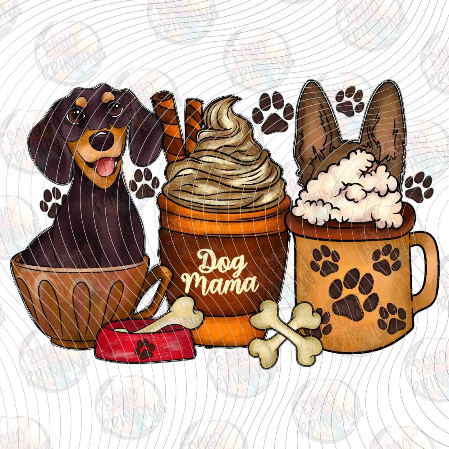 DOG 72 - DOGS IN HOT COFFEE MUGS