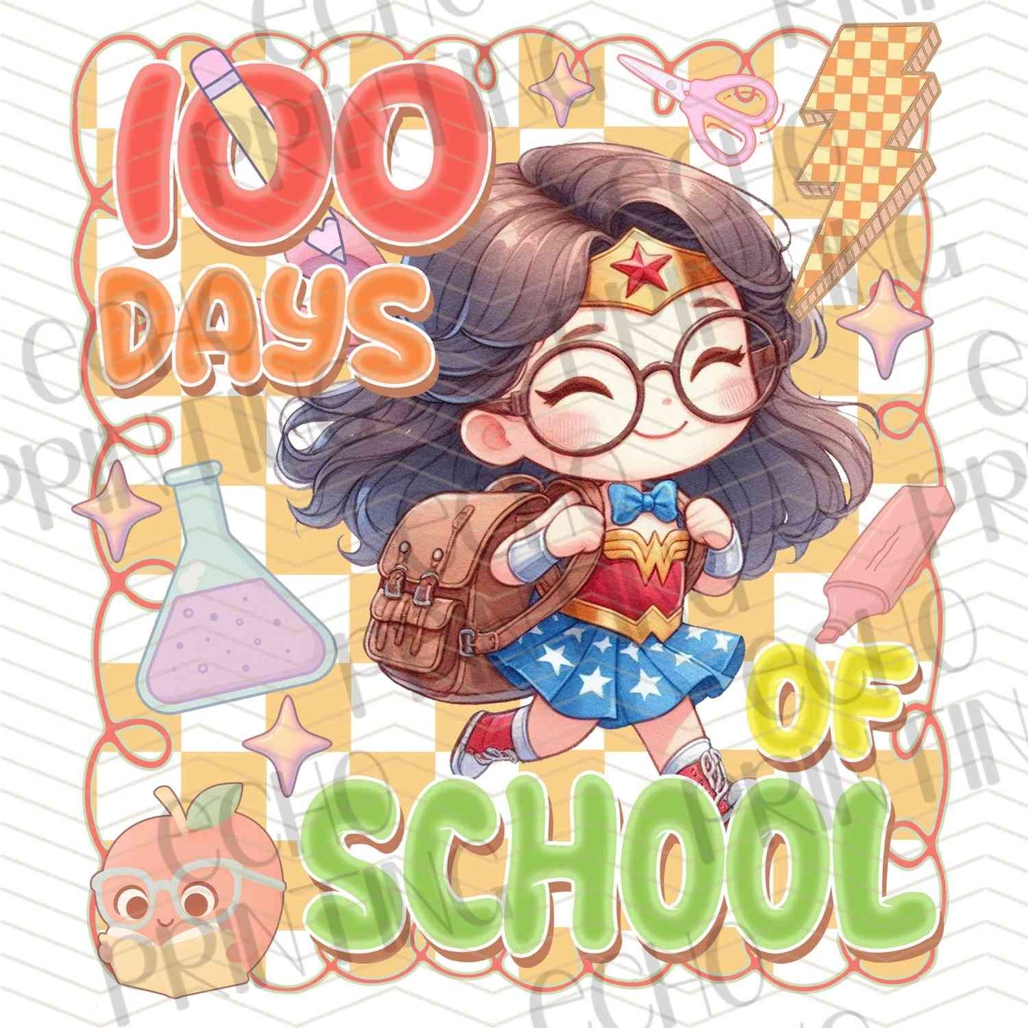 DOSC 52 – 100 DAYS OF SCHOOL BOOKLOVER GIRL