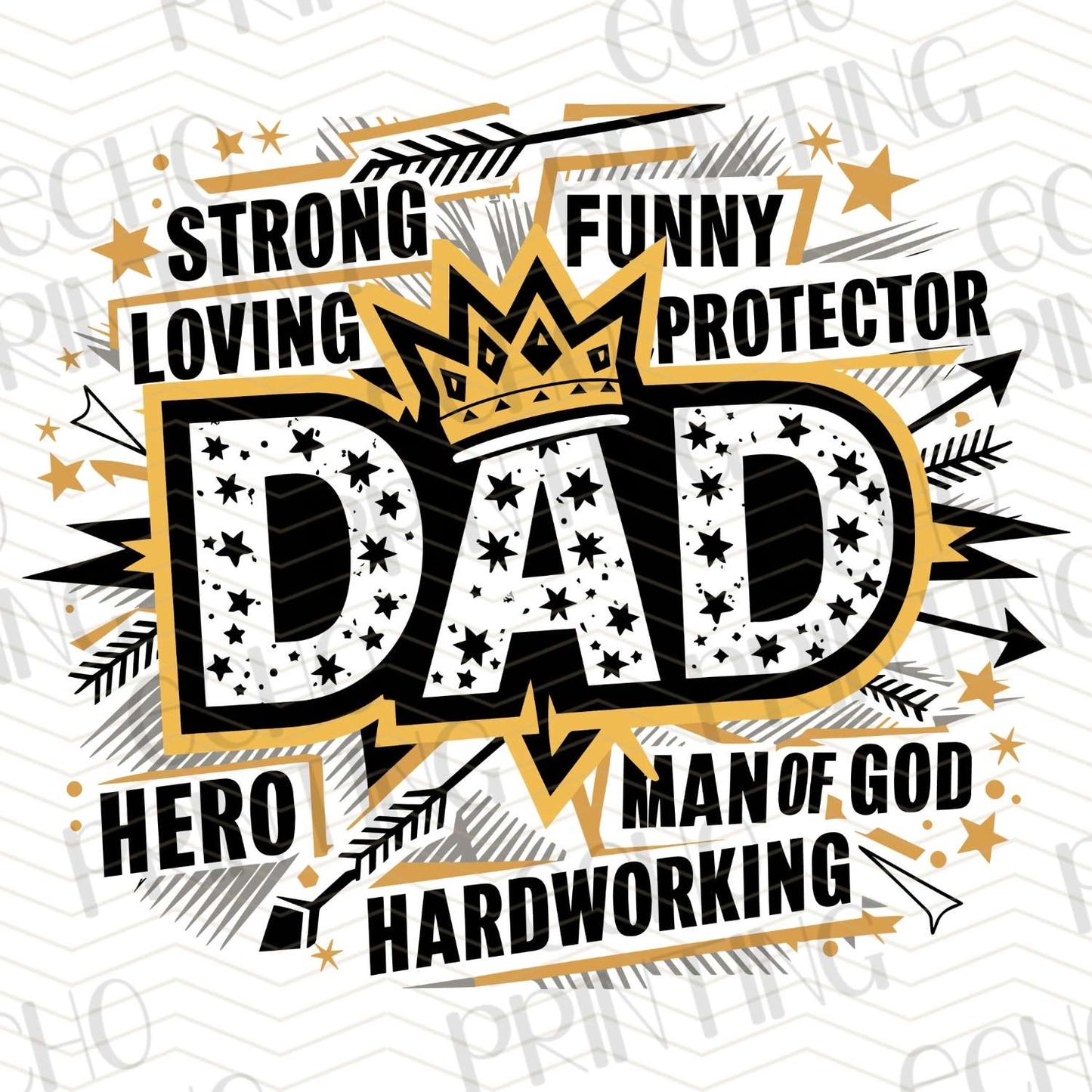 DPUG 138 - STRONG FUNNY PROTECTOR DAD HERO MAN OF GOD