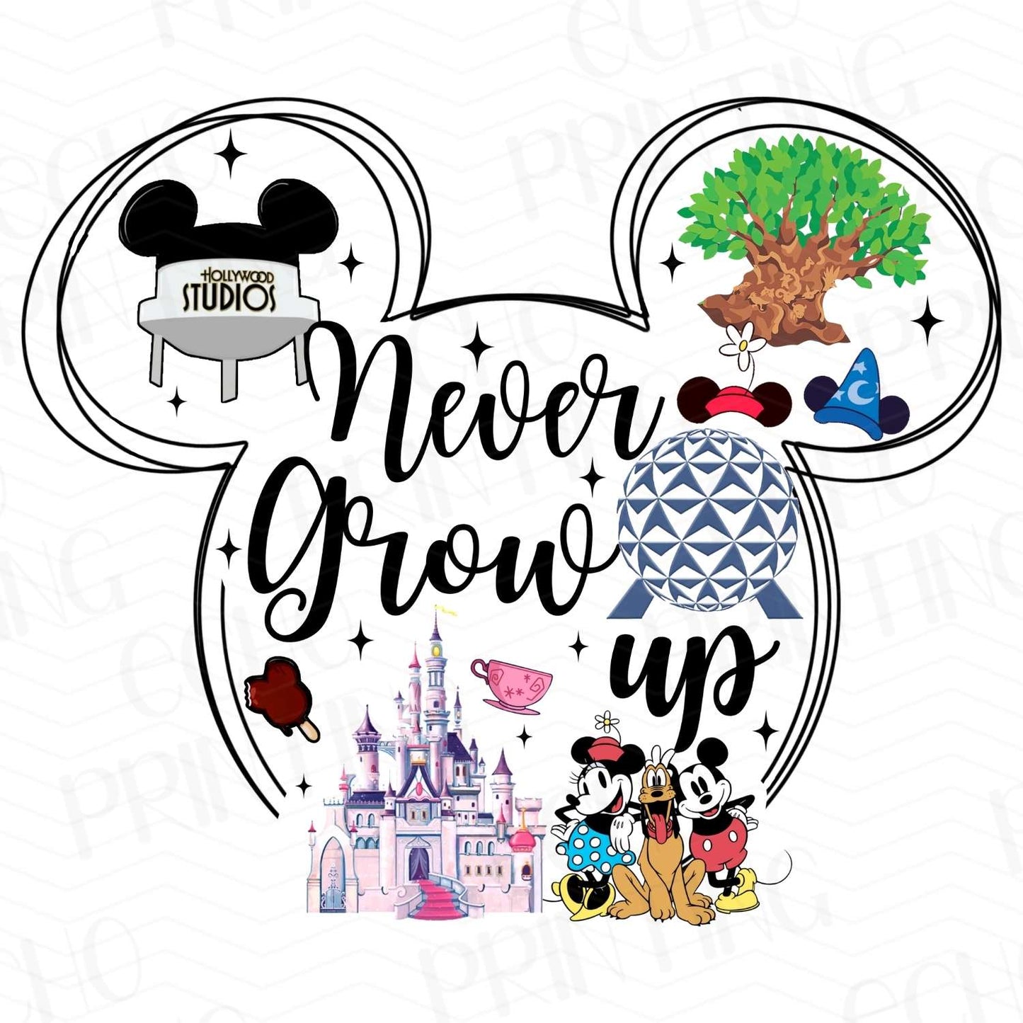 DSN 35 - NEVER GROW UP PARK ICON SILHOUETTE