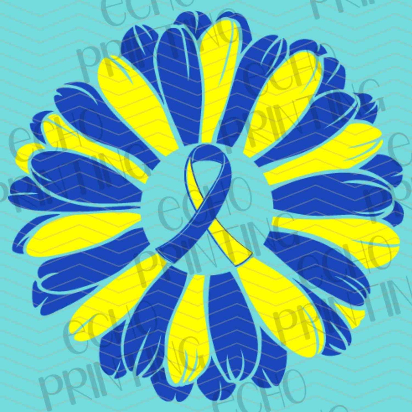 DWSN 101 – SUNFLOWER RIBBON BLUE AND YELLOW