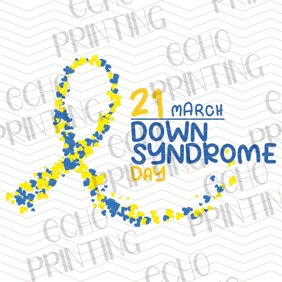 DWSN 1 - DOWN SYNDROME DAY RIBBON