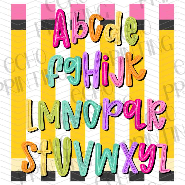 EDCTR 655 - COLORFUL ALPHABET LETTERING