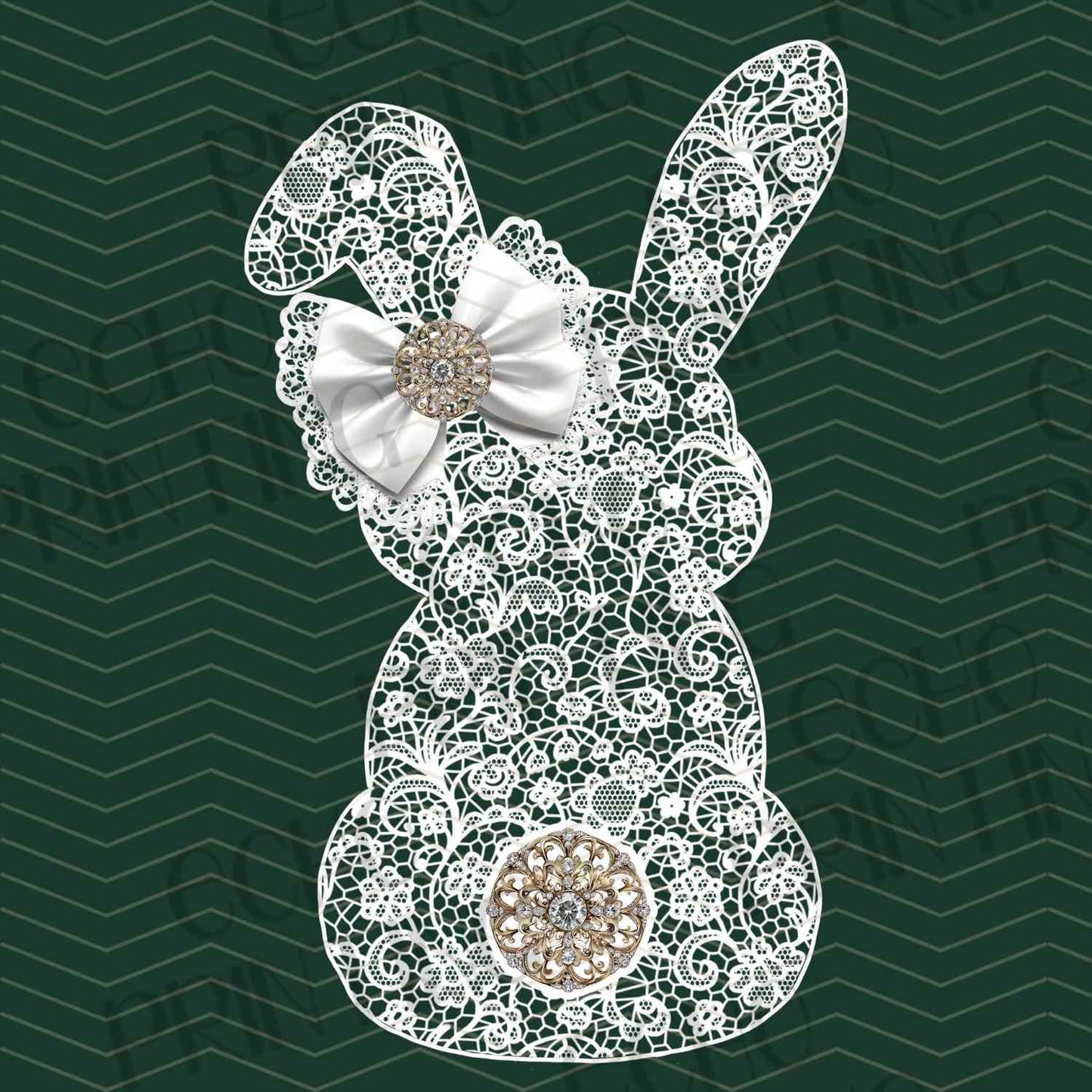 ESTRG 139 - GREEN BUNNY SILHOUETTE