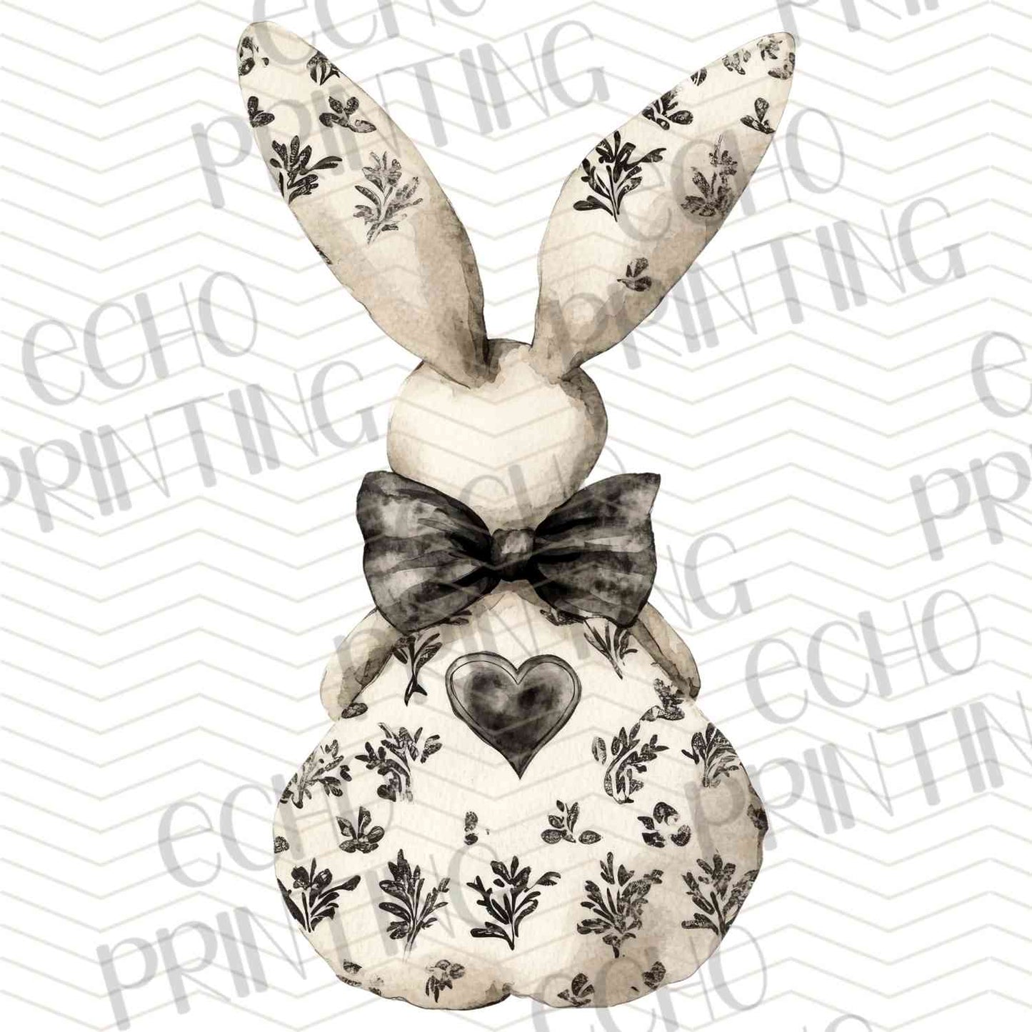 ESTRG 257 – BLACK FLORAL BUNNY SACK