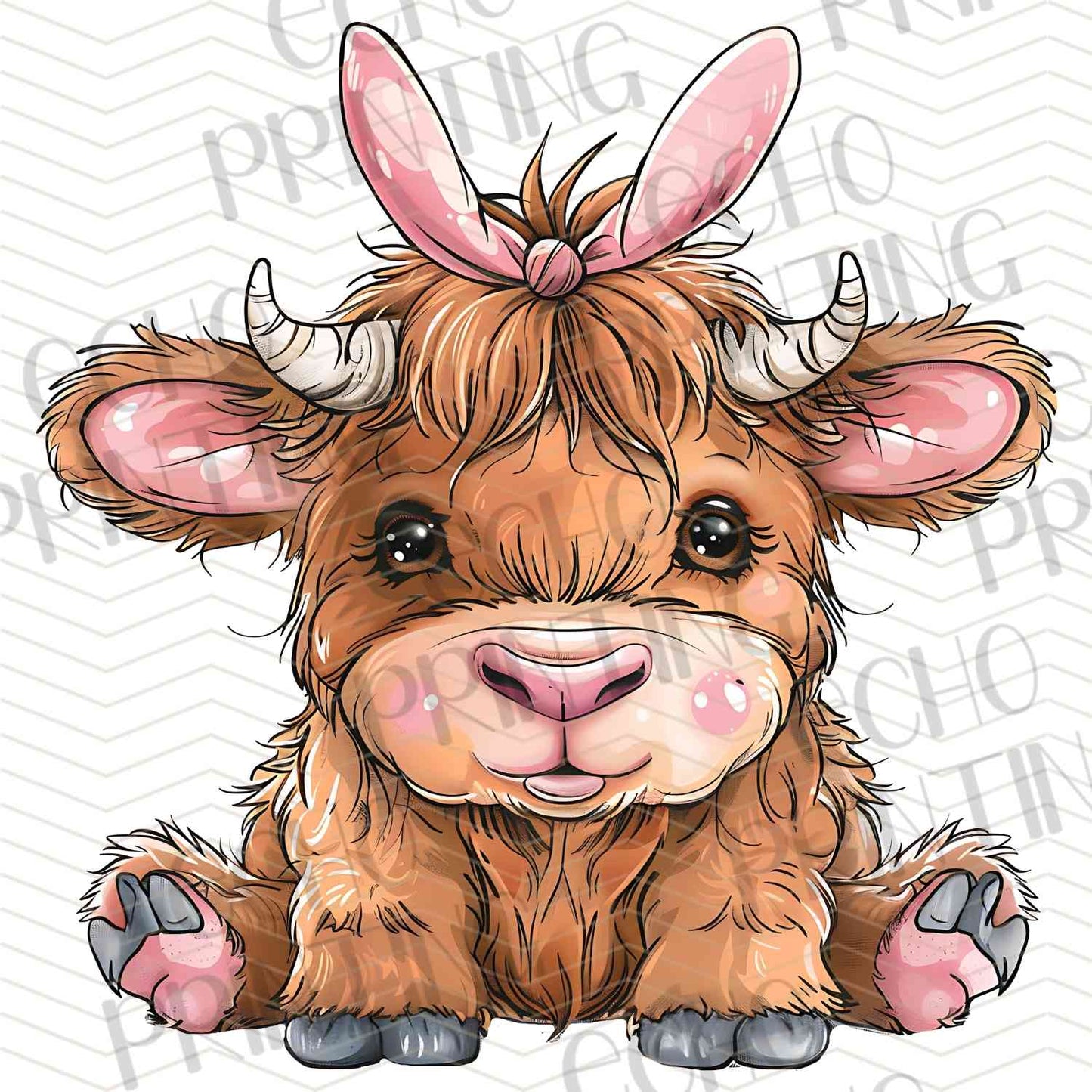 ESTRG 294 – HIGHLAND COW BUNNY HEADBAND