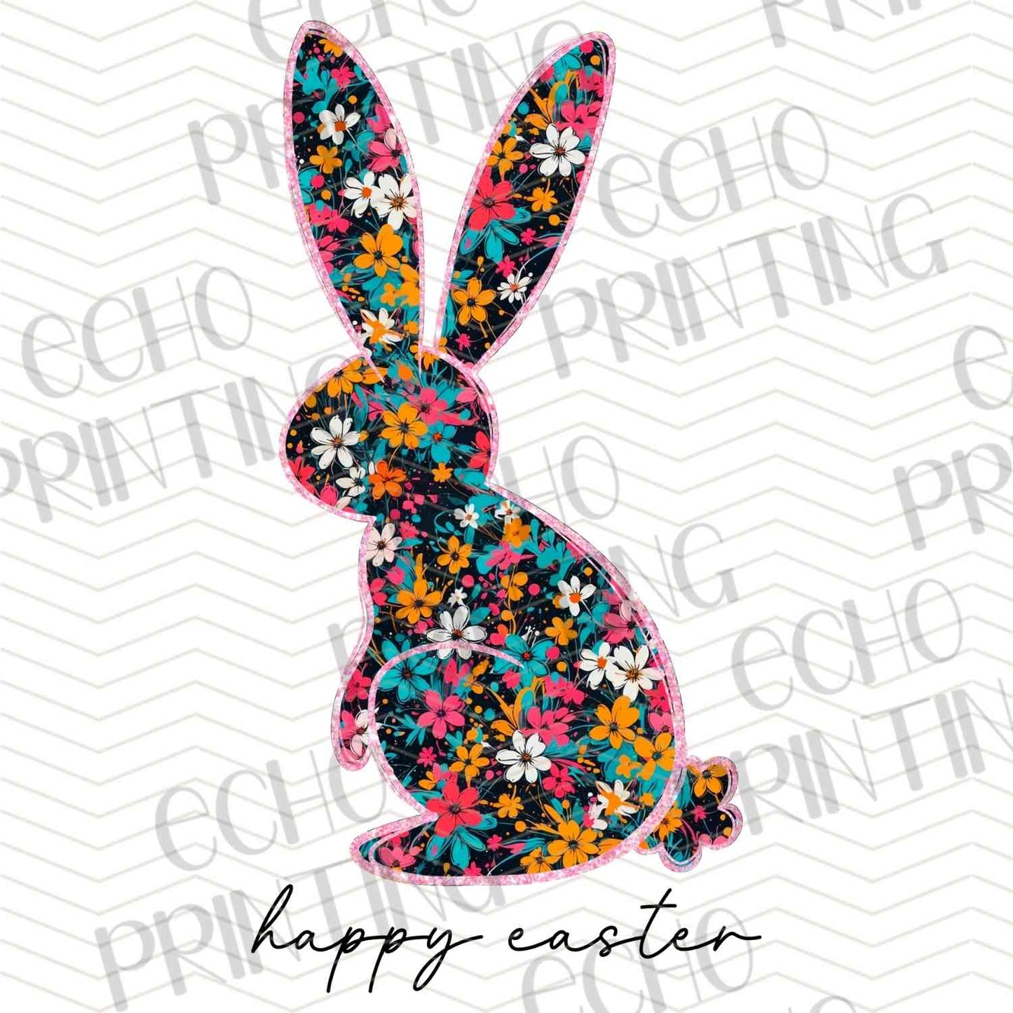ESTRG 329 - COLORFUL BUNNY SILHOUETTE