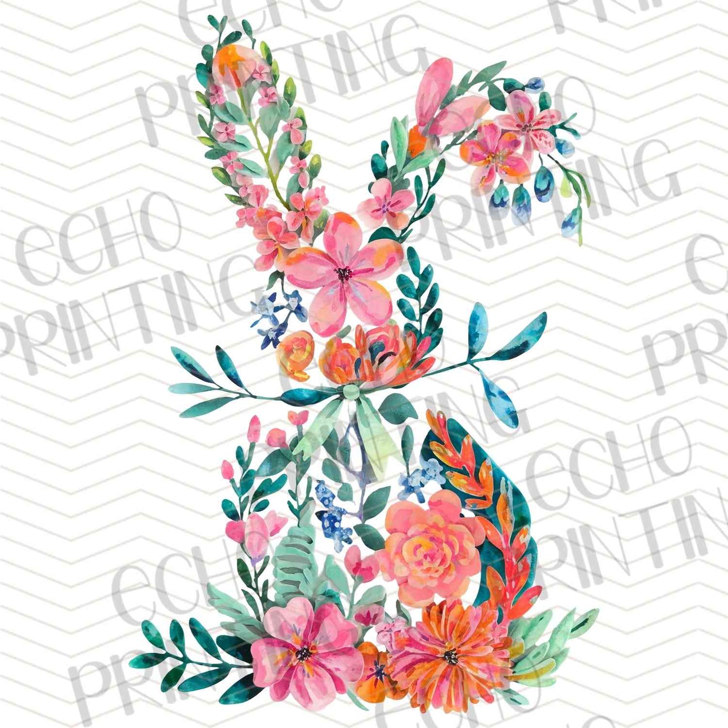 ESTRG 331 - FLORAL BUNNY SILHOUETTE