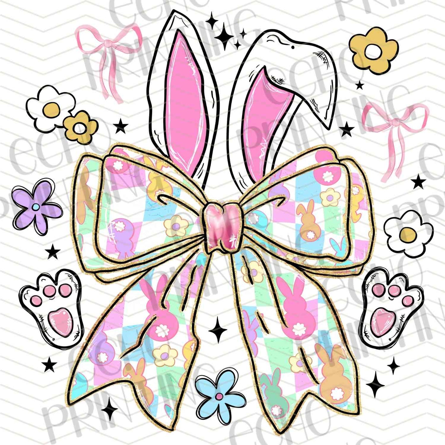 ESTRG 345 – FLORAL BUNNY BOW