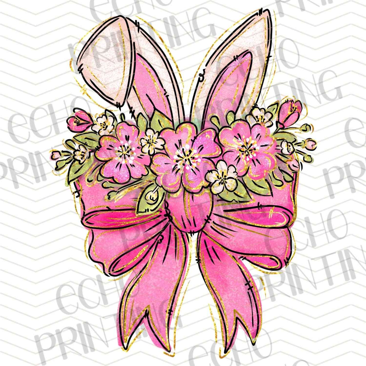 ESTRG 446 – FLORAL BUNNY BOW