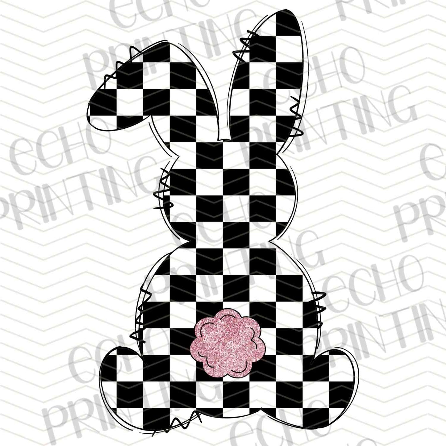 ESTRG 466 – CHECKER BUNNY SILHOUETTE