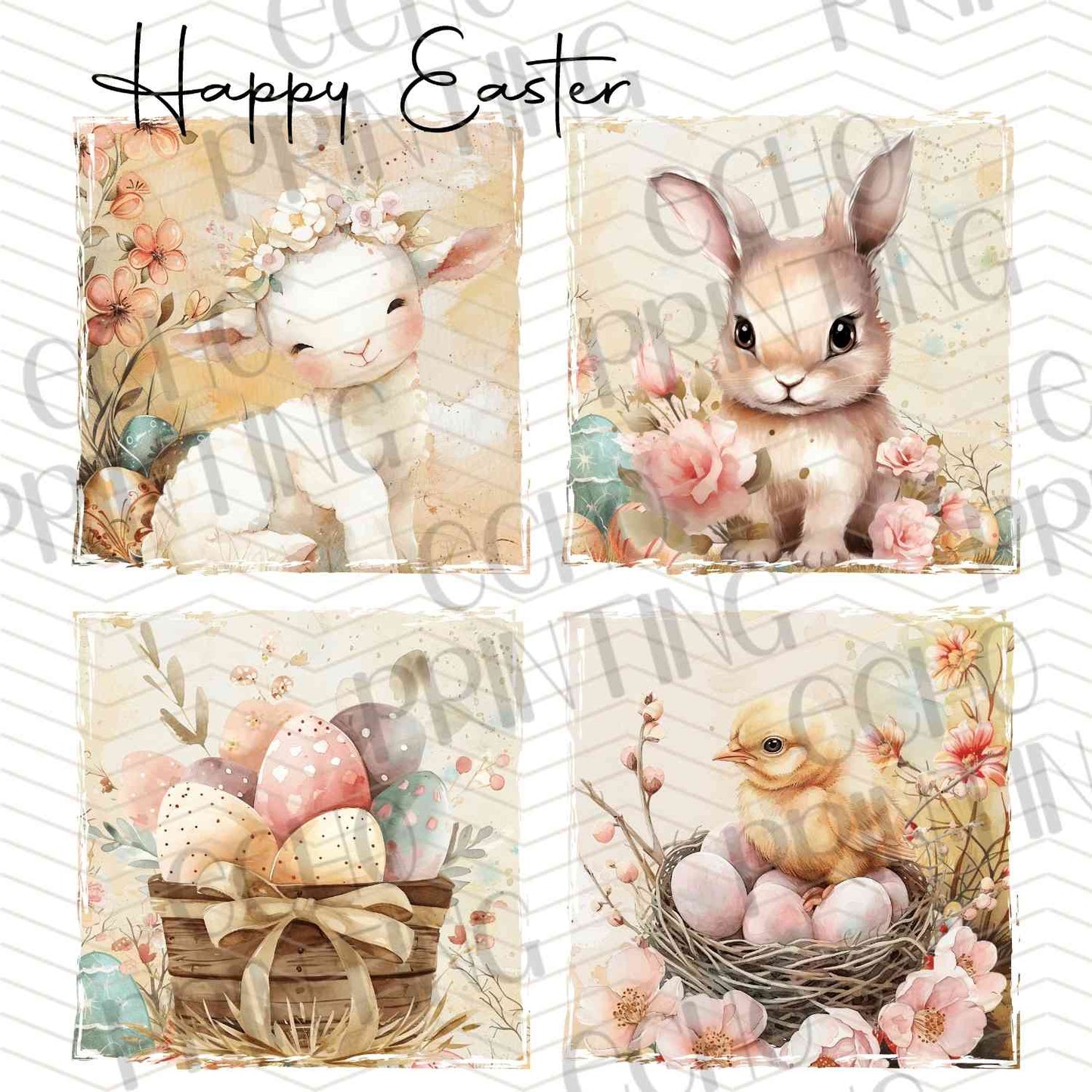 ESTRG 493 – VINTAGE BUNNY COLLAGE