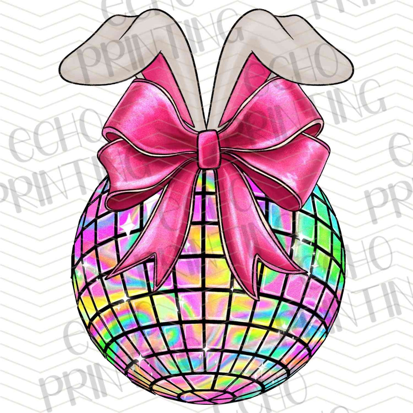 ESTRG 614 - PINK EASTER BUNNY BOW