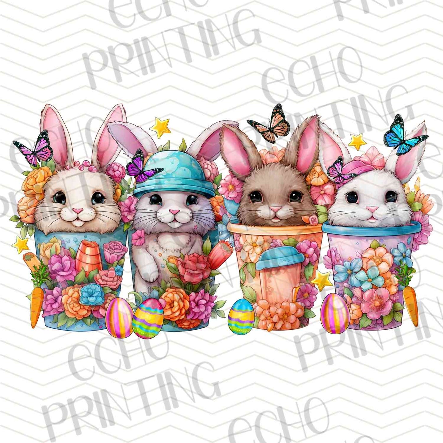 ESTRG 639 - HAPPY EASTER BUNNY FRIENDS