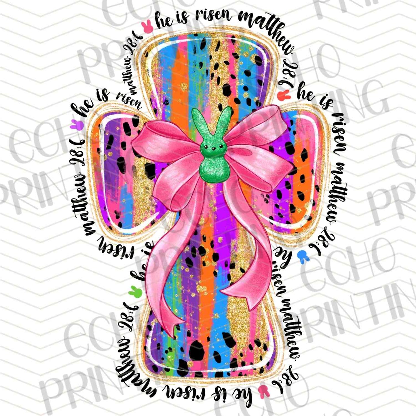ESTRG 659 - HE IS RISEN FLORAL CROSS