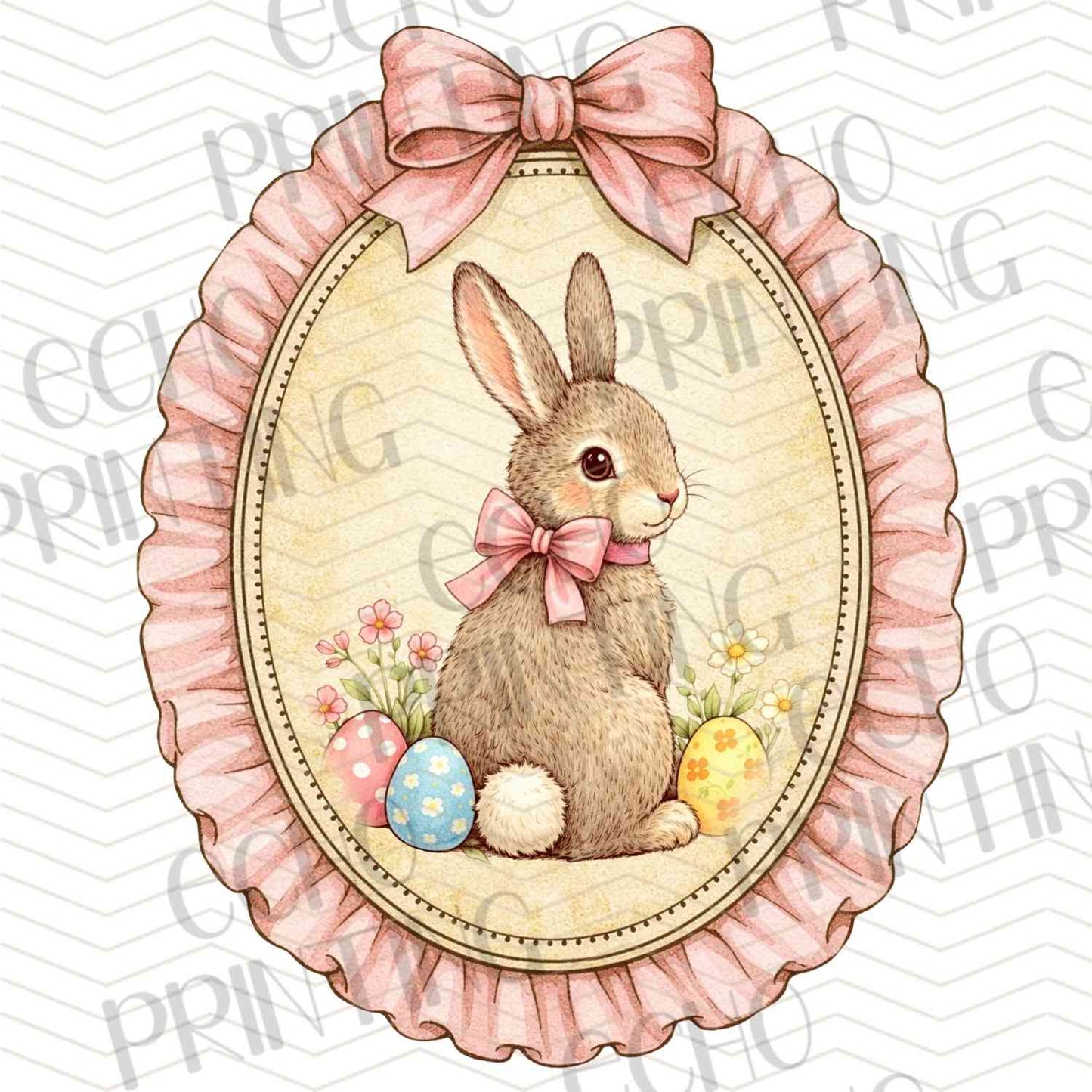 ESTRG 699 - EASTER BUNNY VINTAGE FRAME
