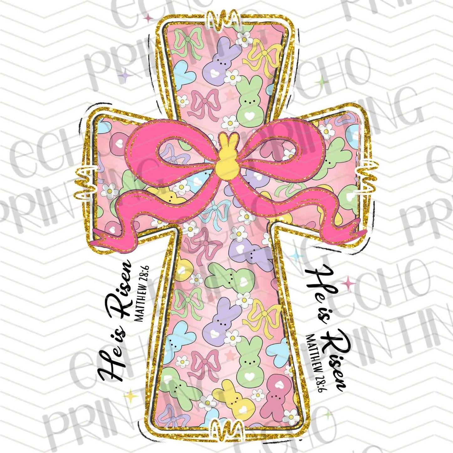 ESTRG 94 - CROSS WITH PINK BOW