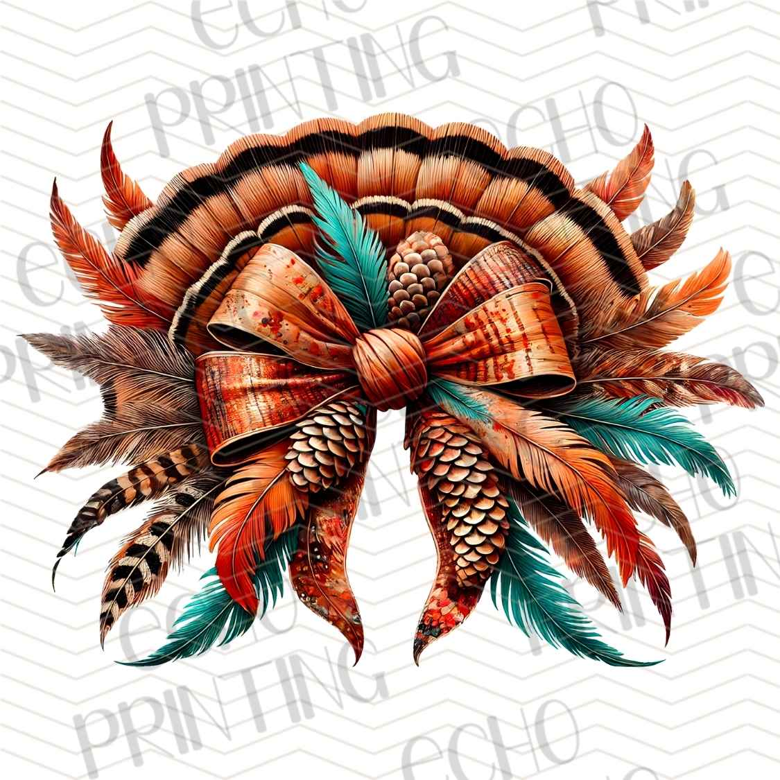 FLTK 1012 - TURKEY FEATHER AUTUMN BOW