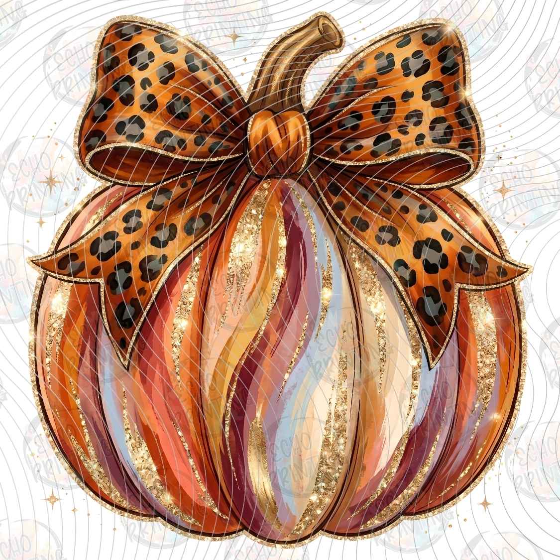 FLTK 1210 - LEOPARD PUMPKIN BOW STYLE