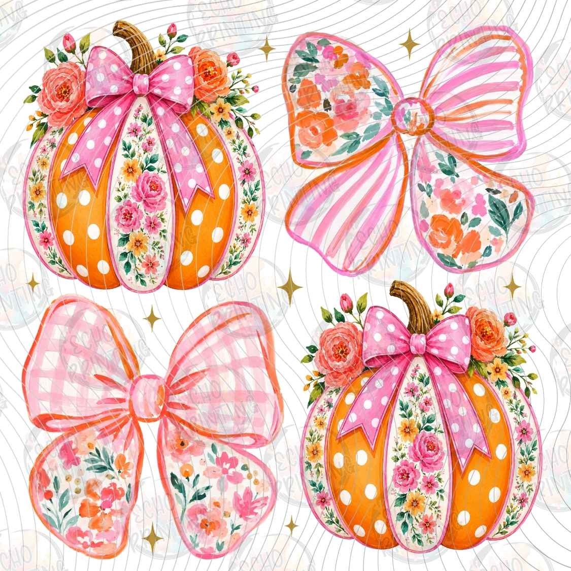 FLTK 1430 - PASTEL PUMPKIN BUTTERFLIES