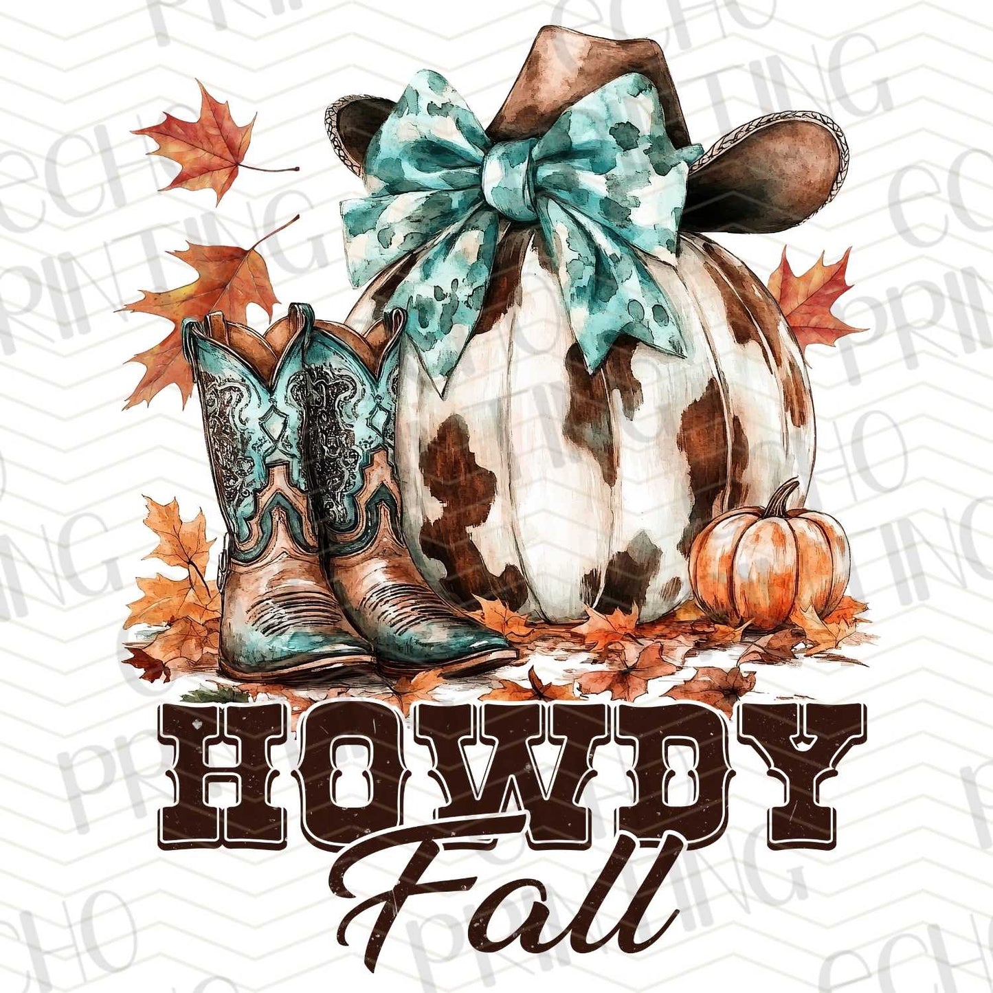 FLTK 162 – HOWDY FALL BOOTS AND COW PRINT PUMPKIN
