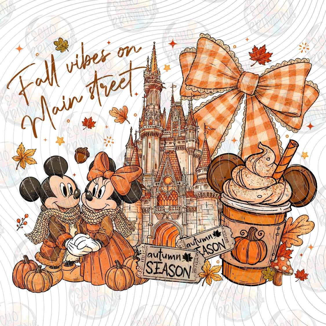 FLTK 1654 - AUTUMN COFFEE AND BOWS