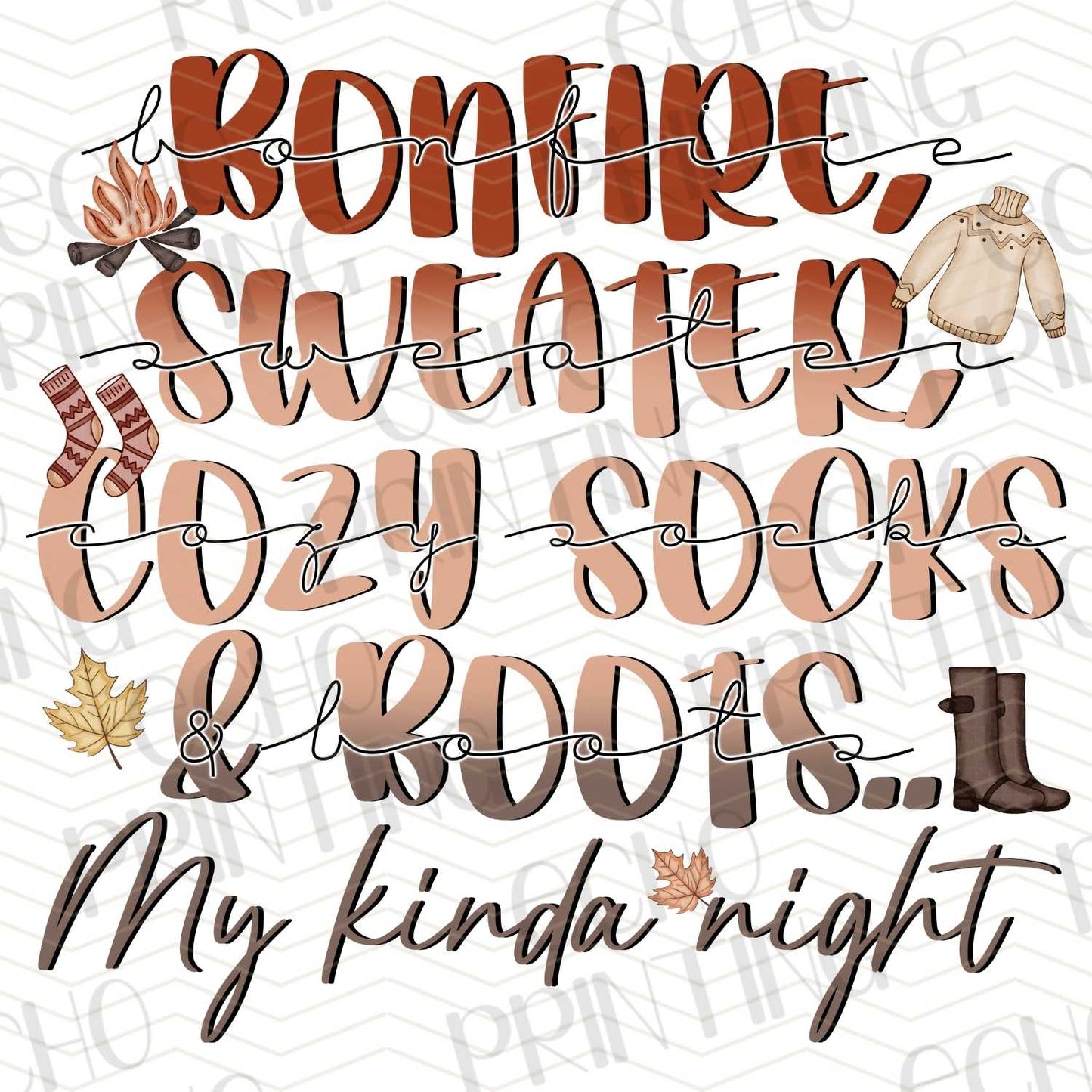FLTK 171 – BONFIRE SWEATER COZY SOCKS AND BOOTS