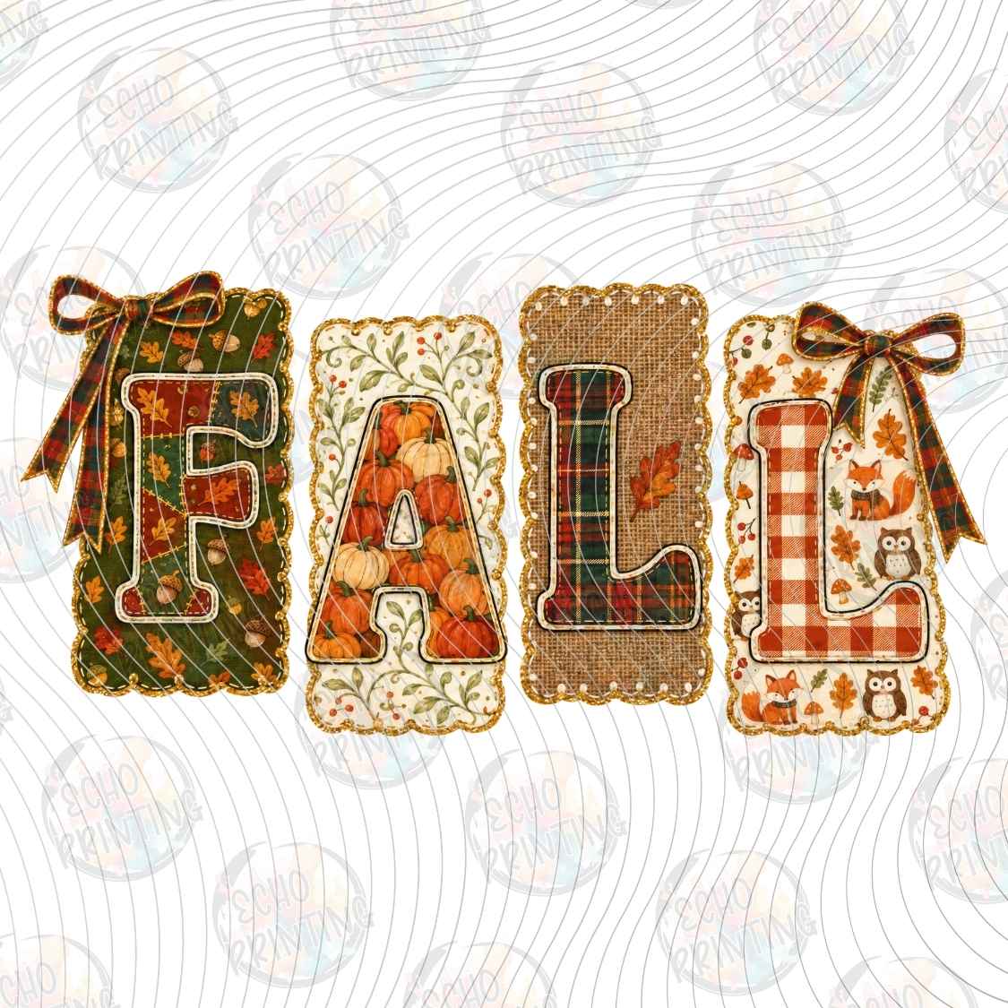 FLTK 1790 - FALL PATCHWORK LETTERS