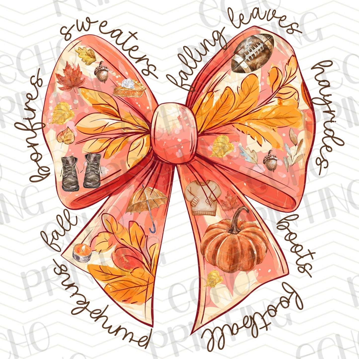 FLTK 280 – FALL THINGS BOW WITH WORD CIRCLE