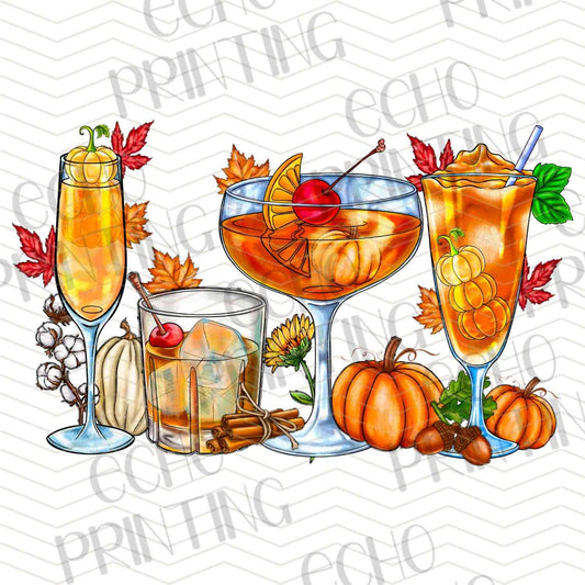 FLTK 446 – AUTUMN DRINKS WITH PUMPKINS AND LEAVES