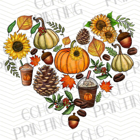 FLTK 519 - FALL HEART PUMPKIN FLORAL