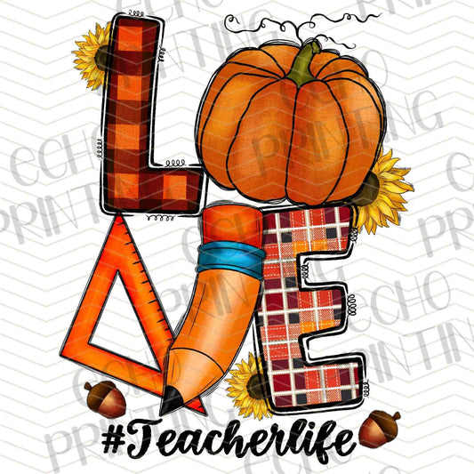 FLTK 531 - LOVE TEACHER LIFE FALL PUMPKIN