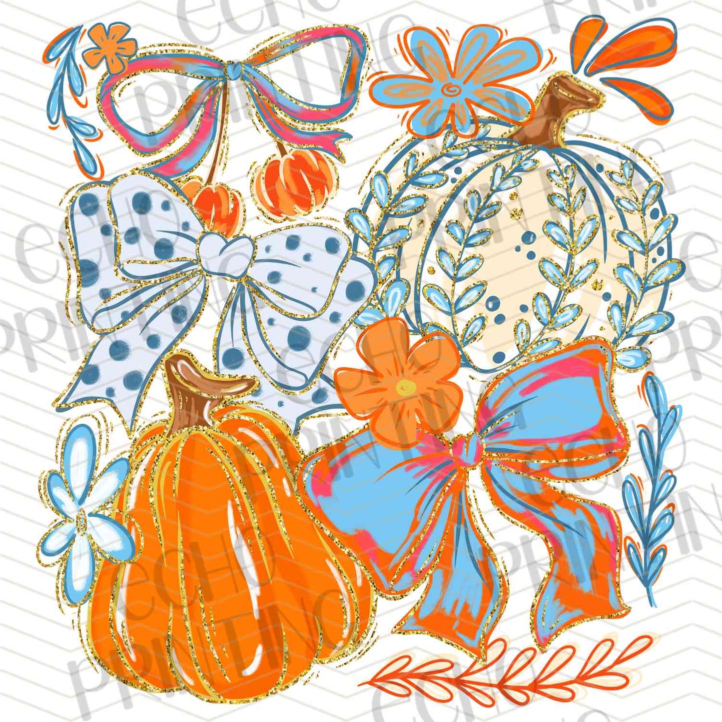 FLTK 588 - FALL PUMPKINS AND FLOWERS