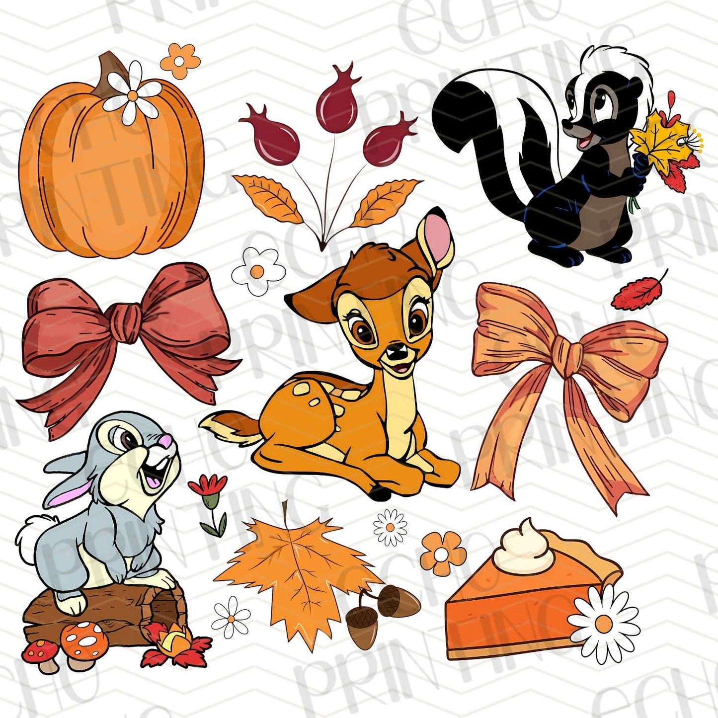 FLTK 67 – FALL ANIMALS WITH PIE AND BOWS