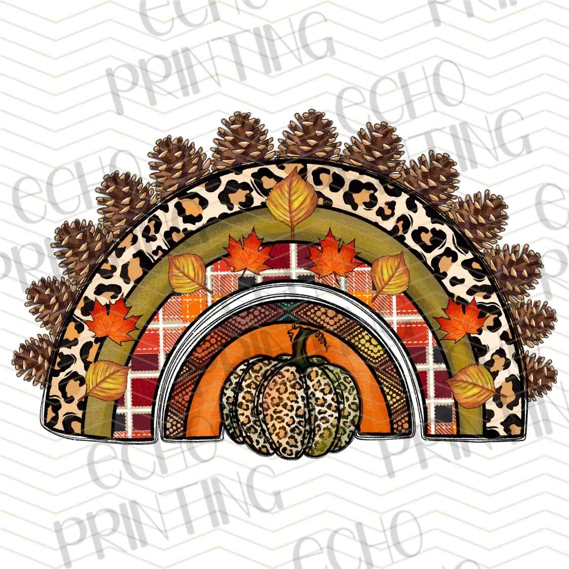 FLTK 814 - AUTUMN RAINBOW PUMPKIN WREATH