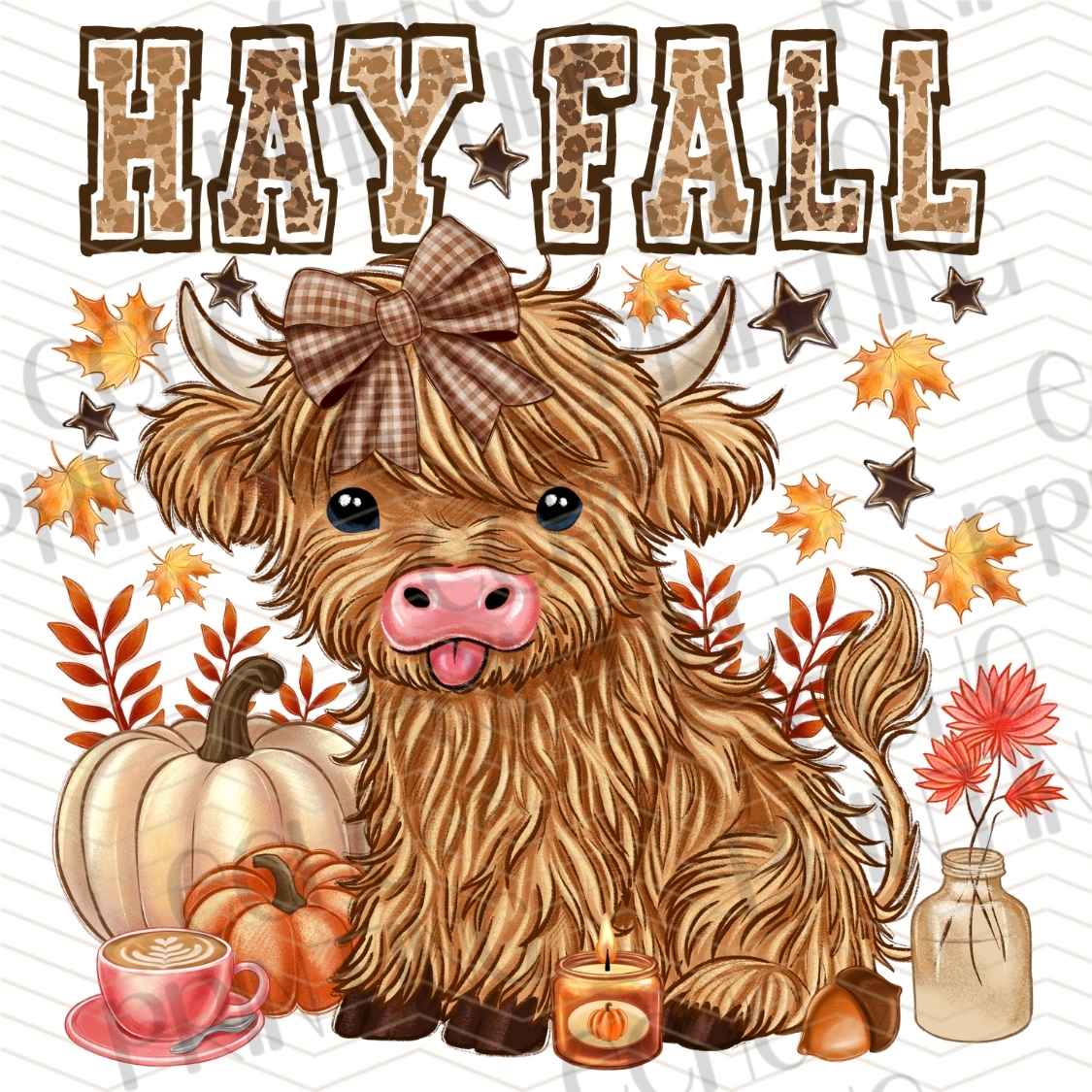 FLTK 881 - HAY FALL HIGHLAND COW