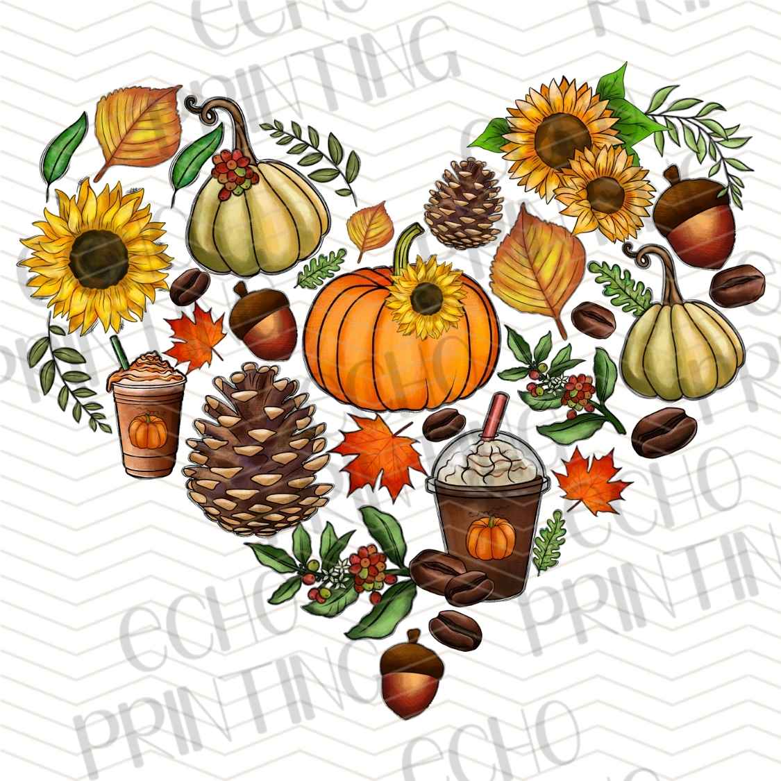 FLTK 885 - AUTUMN FLORAL HARVEST COLLAGE