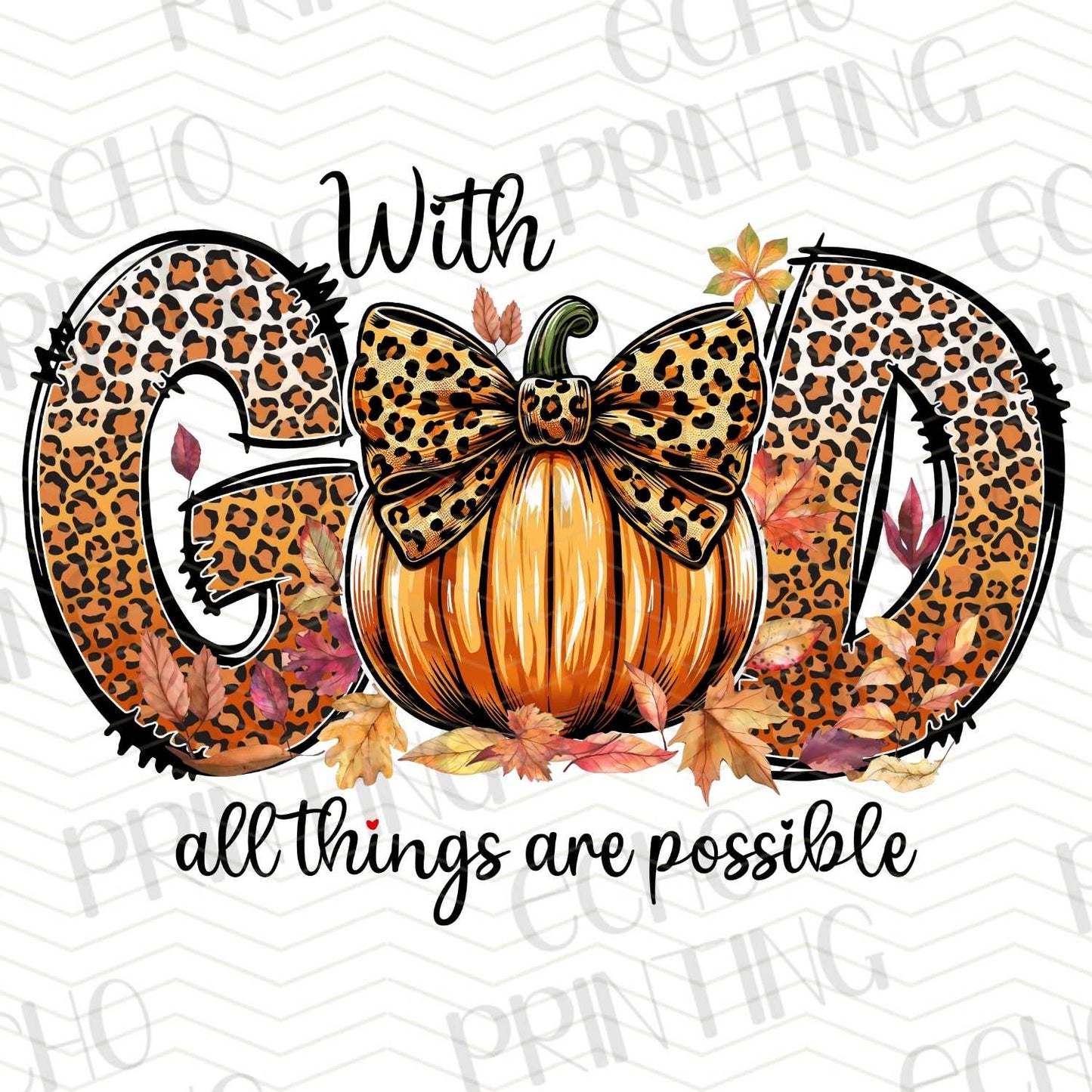 FLTK 95 – WITH GOD ALL THINGS ARE POSSIBLE LEOPARD BOW