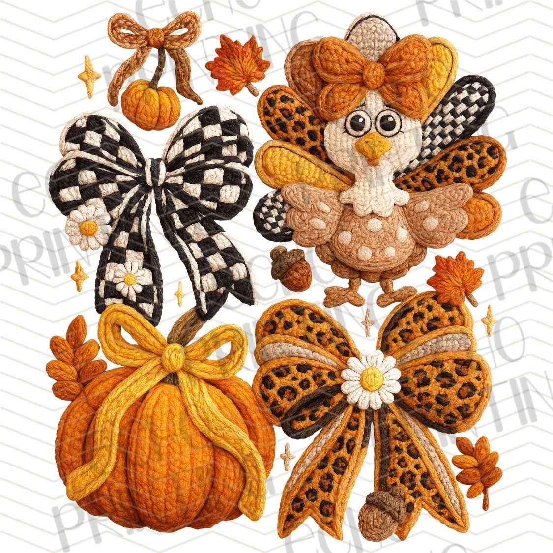 FLTK 979 - AUTUMN BOWS PUMPKIN COLLAGE