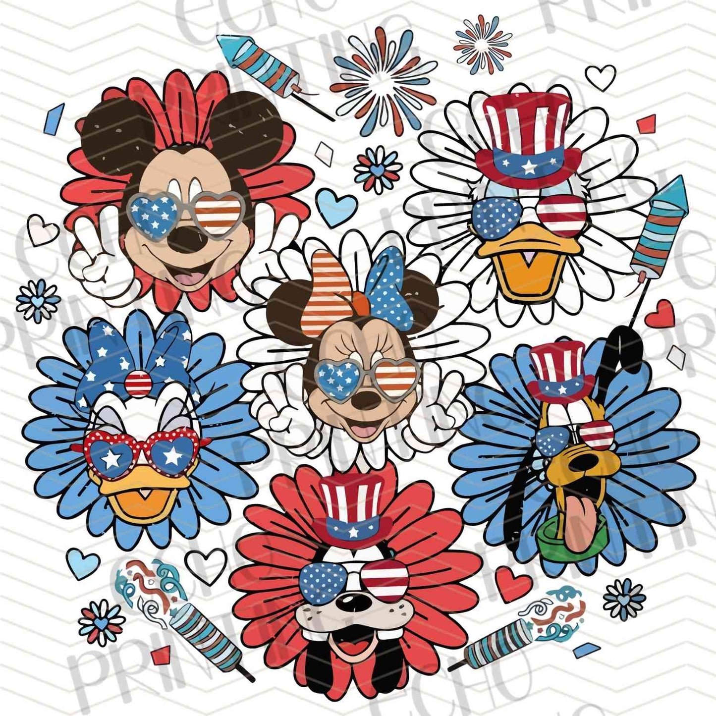 FOJC 41 - PATRIOTIC FLORAL COLLAGE
